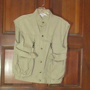 IDEAS COTTON TOP VEST W FRONT HANGING POCKETS Med